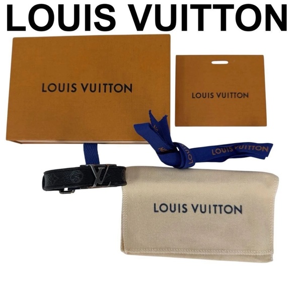 Louis Vuitton Black Bracelet with Box and Dust Bag